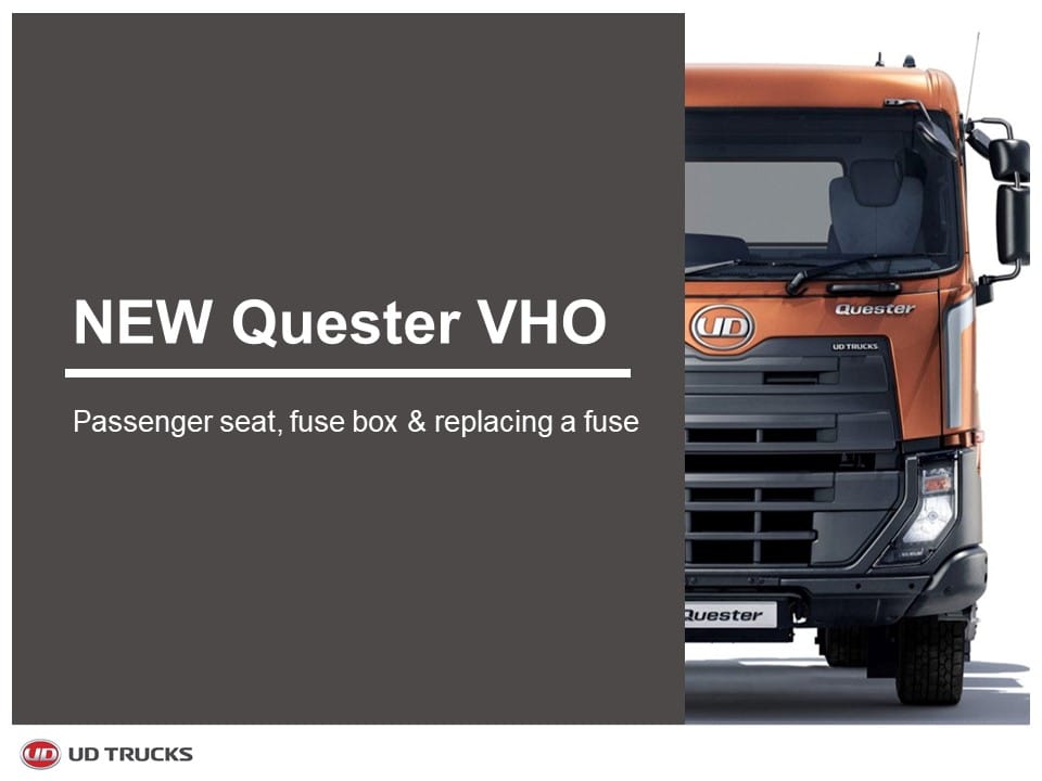 The New Quester - Passenger seat, fuse box & replacing a fuse Passenger side